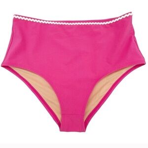 J. Crew High-Waisted Rick-Rack Bikini Bottom, NWT